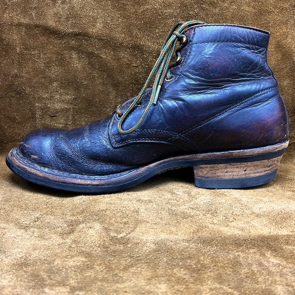 Vintage White’s Semi Dress Brownish Black Distressed Ankle Boots - Picture 6 of 14